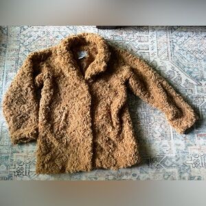 Colorful planet teddy bear fur jacket, girls M (7/8)